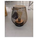 JHY DESIGN Set of 2 Metal Cage LED Lantern Battery Powered