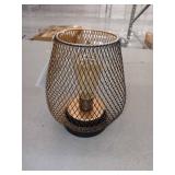 JHY DESIGN Set of 2 Metal Cage LED Lantern Battery Powered