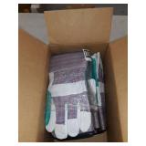 Azusa Safety S96112 Natural Leather Safety Work Gloves, X-large, Natural/blue Co