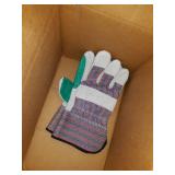 Azusa Safety S96112 Natural Leather Safety Work Gloves, X-large, Natural/blue Co