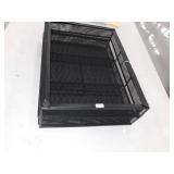 IronGate Mesh Monitor Stand with Dual Tier Storage Drawer, Black