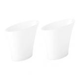 Umbra 1006232-661-A60 Skinny Sleek & Stylish Bathroom Trash, Small Garbage Can, White , 1 Can