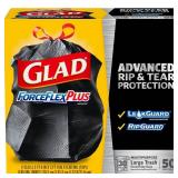 Glad ForceFlexPlus Large Trash Bags, 30 Gallon, 50 Bags