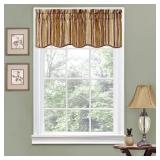 Stripe Ensemble 52" x 16" Scallop Valance