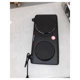 Elite Gourmet - Electric Double Cast Burner - Black