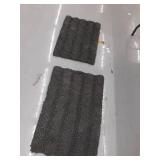 lBathrool Floor Rug, Gray, Size 30x 17in