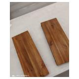 Floating Shelves Wall Mounted 17-Inch - Thick Handmade Set of Dark Brown Wooden Shelf,