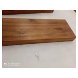 Floating Shelves Wall Mounted 17-Inch - Thick Handmade Set of Dark Brown Wooden Shelf,