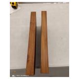 Floating Shelves Wall Mounted 17-Inch - Thick Handmade Set of Dark Brown Wooden Shelf,