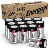 Energizer MAX D Batteries (12 Pack), D Cell Alkaline Batteries