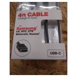 Just Wireless USB Type C Cable PVC 4 foot - 1.0 ea