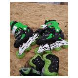 FeimoHuan kids Adjustable roller blades with knee pads 35-38