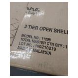 Furinno Pasir 3 Tier Open Shelf, Espresso, 11208EX