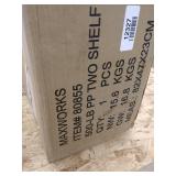 MaxWorks 80855 Industrial Polypropylene Two-Tray Cart, 30"x16"