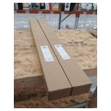 2 - Ivilon Decorative Window Curtain Rod - Carved Square Finials 1 1/8 In Rod 72