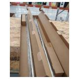 2 - Ivilon Decorative Window Curtain Rod - Carved Square Finials 1 1/8 In Rod 72