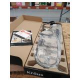 KRAUS Artec Pro Spot Free Finish 2-Function Commercial Style Pre-Rinse Kitchen Faucet with Pull-Down Spring Spout and Pot Filler, Stainless Steel/Matte Black