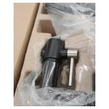 KRAUS Artec Pro Spot Free Finish 2-Function Commercial Style Pre-Rinse Kitchen Faucet with Pull-Down Spring Spout and Pot Filler, Stainless Steel/Matte Black