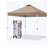 MASTERCANOPY Durable Ez Pop-up Canopy Tent with Roller Bag (10x10, Khaki)
