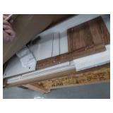 Nathan James Wesley Scandinavian TV Stand Media Console with White Frame and Rustic Oak Cabinet Doors