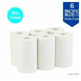 Georgia Pacific Professional Hardwound Paper Towel Roll, Nonperforated, 9 x 400ft, White, 6 Rolls/Carton -GPC26610