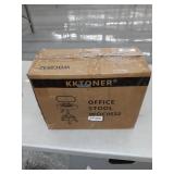 KKTONER PU Leather Modern Rolling Stool with Low Back Height Adjustable Work Salon Drafting Swivel Task Chair with Footrest (White)