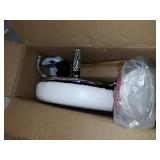 KKTONER PU Leather Modern Rolling Stool with Low Back Height Adjustable Work Salon Drafting Swivel Task Chair with Footrest (White)