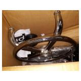 KKTONER PU Leather Modern Rolling Stool with Low Back Height Adjustable Work Salon Drafting Swivel Task Chair with Footrest (White)