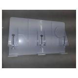 White Bedside Shelf for Bed - Clip on Nightstand with Cup Holder & Cord Holder