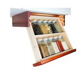 CRAKTH Wooden Under Cabinet Spice Rack