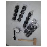 Whitmor Storage Cubes - Stackable Interlocking Wire Shelves -Black (Set of 4)