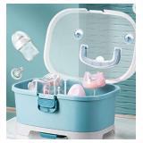 Baby Bottle Drying Rack Storage, Large Nursing Bottle Storage Box Organizer