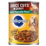 PEDIGREE CHOICE CUTS in Gravy Adult Canned Wet Dog Food Steak & Vegetable Flavor, (12) 13.2 oz. Cans