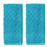 SKL Home Ocean Watercolor Scales Hand Towel (2-Pack), Blue,