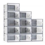 Shoe Storage Boxes Stackable Plastic with Lids