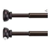 KXLIFE 1/2-inch Heavy Duty Decorative Spring Tension Curtain Rod