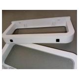 Seville Classics airLIFT 21 in. Tempered Glass Cloud White Elevated Desk Stand Ergonomic Monitor Riser M#OFF65974B