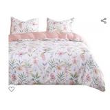 Wake In Cloud - King Sized Floral Comforter Set of 3