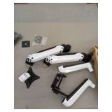 HUANUO Dual Monitor Stand, for 13 to 32 Inch Two Monitor Freestanding Desk Stand,Heavy-Duty Fully Adjustable Arms Fits up to 17.6lbs per Arm