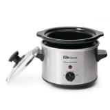 Elite Gourmet - 1.5Qt. Mini Slow Cooker - Stainless steel