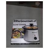 Elite Gourmet - 1.5Qt. Mini Slow Cooker - Stainless steel
