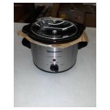 Elite Gourmet - 1.5Qt. Mini Slow Cooker - Stainless steel