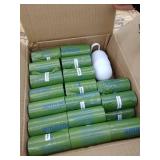 Basics Scented Dog Poop Bags with Dispenser and Leash Clip, 9 x 13 Inches, Talcum Powder Scented