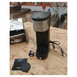 CHEFMAN - InstaCoffee Single Serve K-Cup Pod Coffee Maker - Stainless Steel USED MISSING CUP
