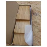 3- bamboo shelves (9"& 13"&17" x 5" shelves)