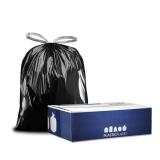 Plasticplace 32-33 Gallon Drawstring Trash Bags- Black, case of 100 bags