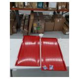 Wall Control Pegboard Rack Home & Garage Tool Storage & Organization Red Metal Pegboard Pack - Two 32-Inch Wide x 16-Inch Tall Red Steel Peg Board Panels