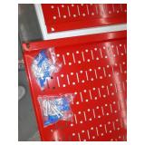 Wall Control Pegboard Rack Home & Garage Tool Storage & Organization Red Metal Pegboard Pack - Two 32-Inch Wide x 16-Inch Tall Red Steel Peg Board Panels