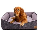 Coohom Rectangle Washable Dog Bed,Warming Comfortable Square Pet Bed