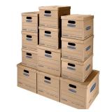 Bankers Box SmoothMove Classic Moving Boxes, 8-SM: 15l x 12w x 10h, 4-Med: 18l x 15w x 14h